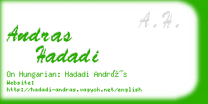 andras hadadi business card